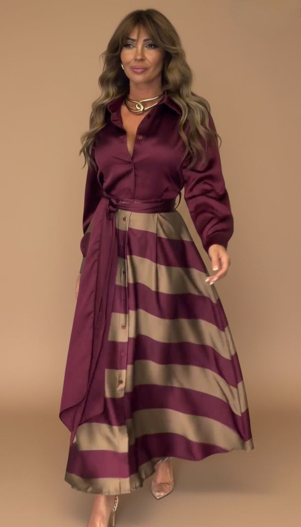 Mila | Robe longue rayée