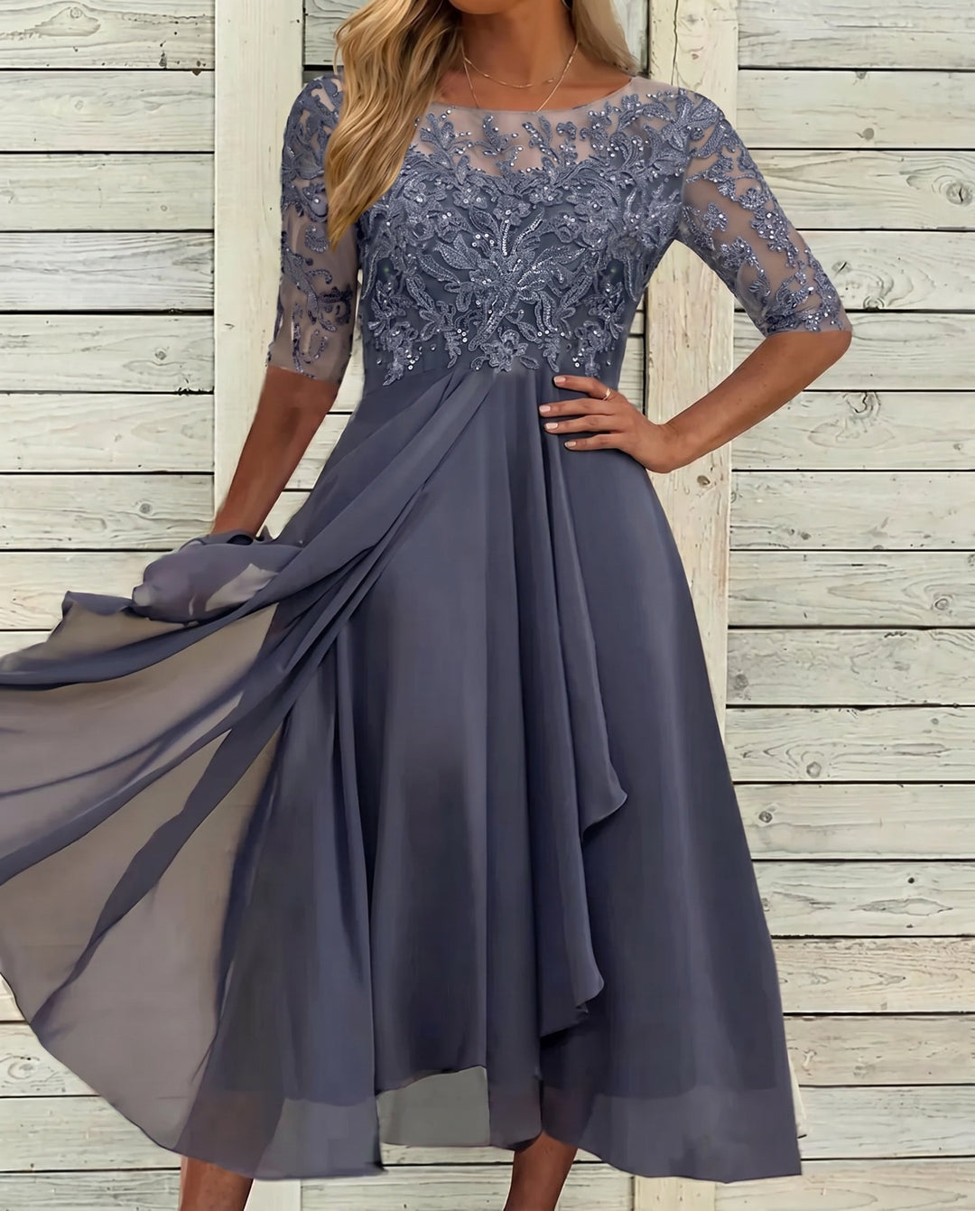 Robe en Dentelle d'Automne