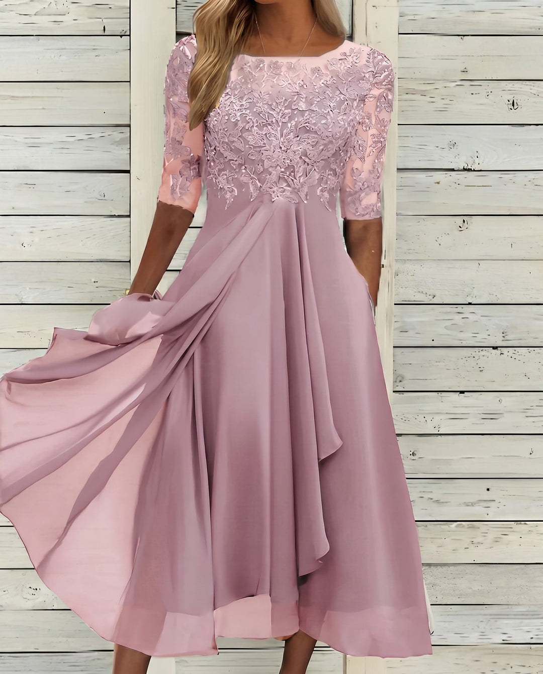 Robe en Dentelle d'Automne