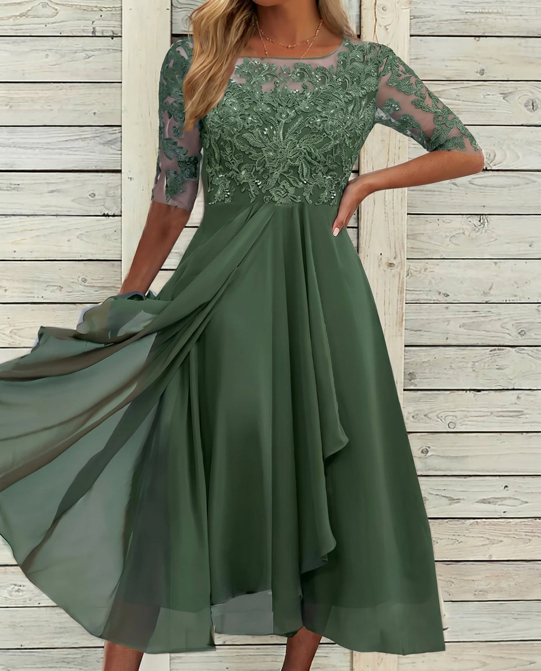 Robe en Dentelle d'Automne