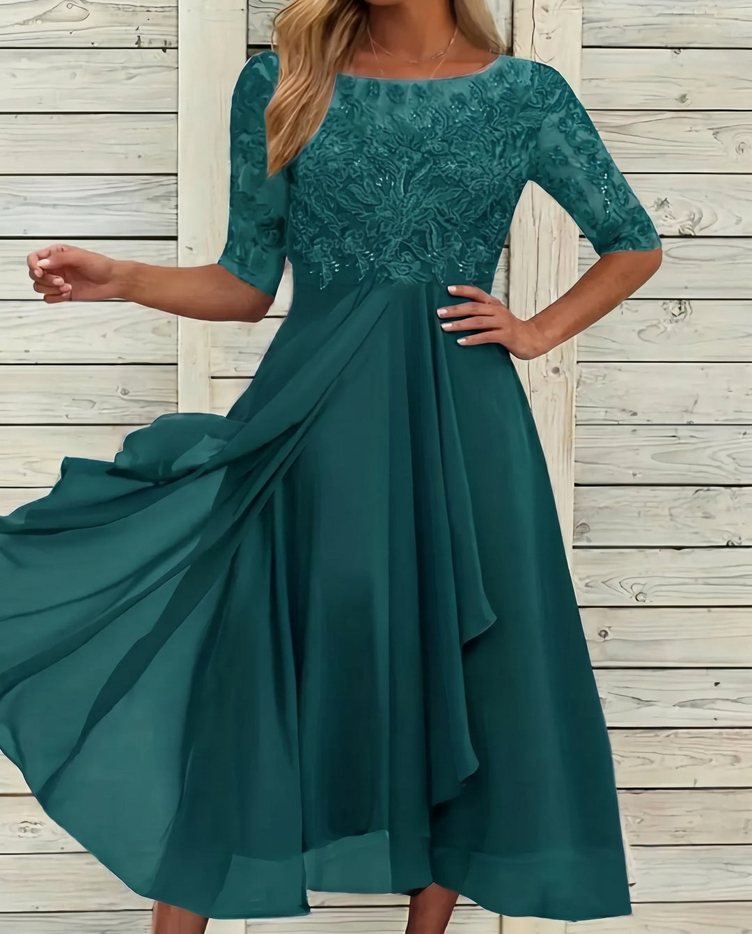 Robe en Dentelle d'Automne