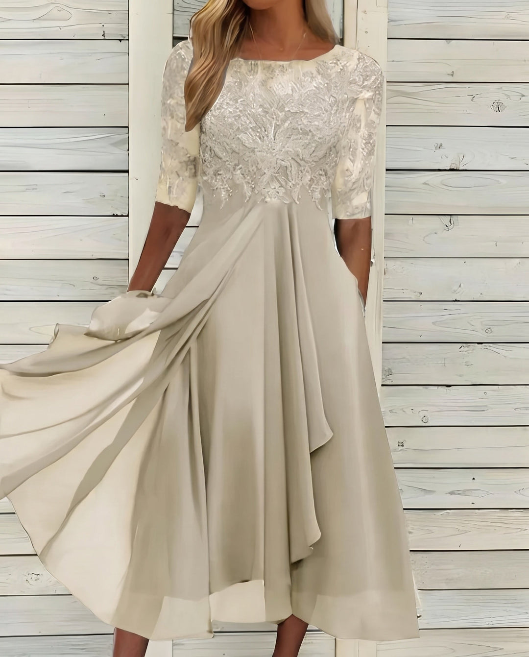 Robe en Dentelle d'Automne