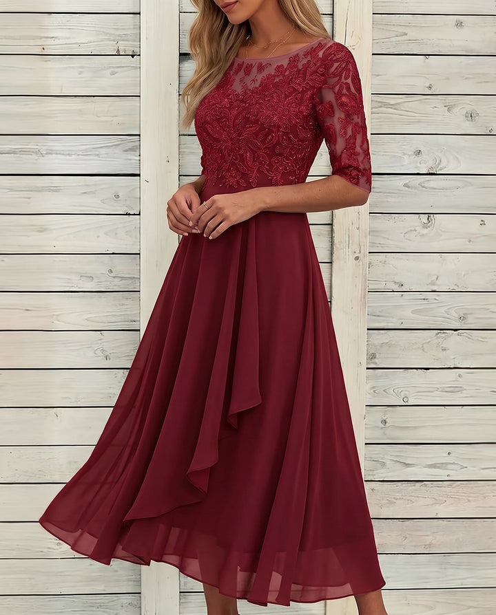 Robe en Dentelle d'Automne