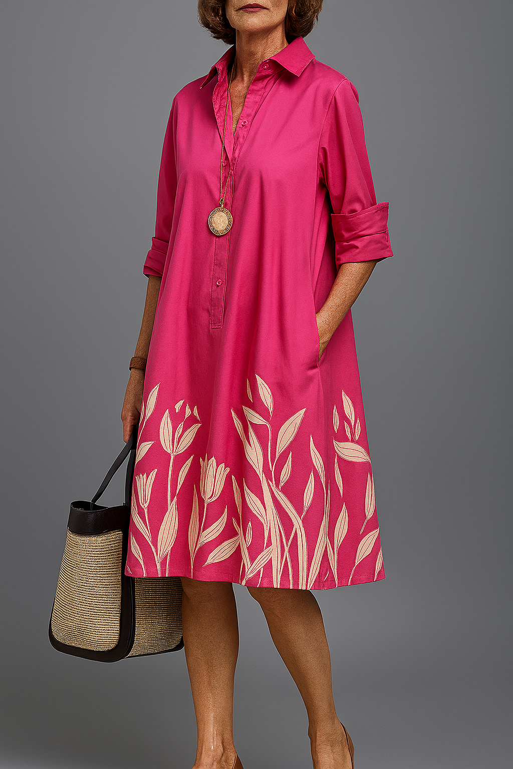 Grace | Robe midi, soignée et élégante