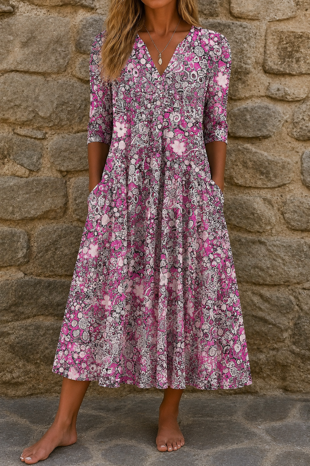 Harlow | Robe élégante à encolure en V