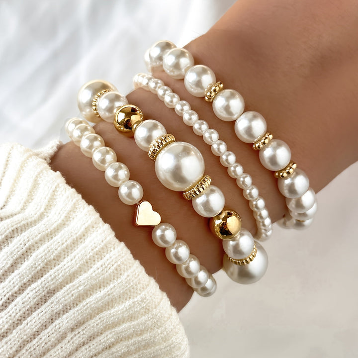 Florabelle™ | Set de bracelets avec perles et cœurs