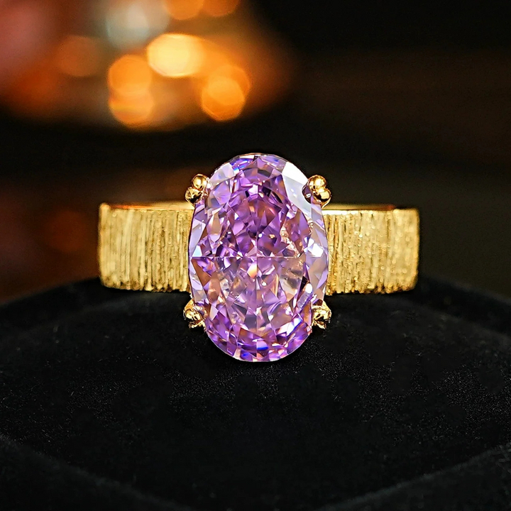 Jasmin™ | Bague de fiançailles ovale bande large