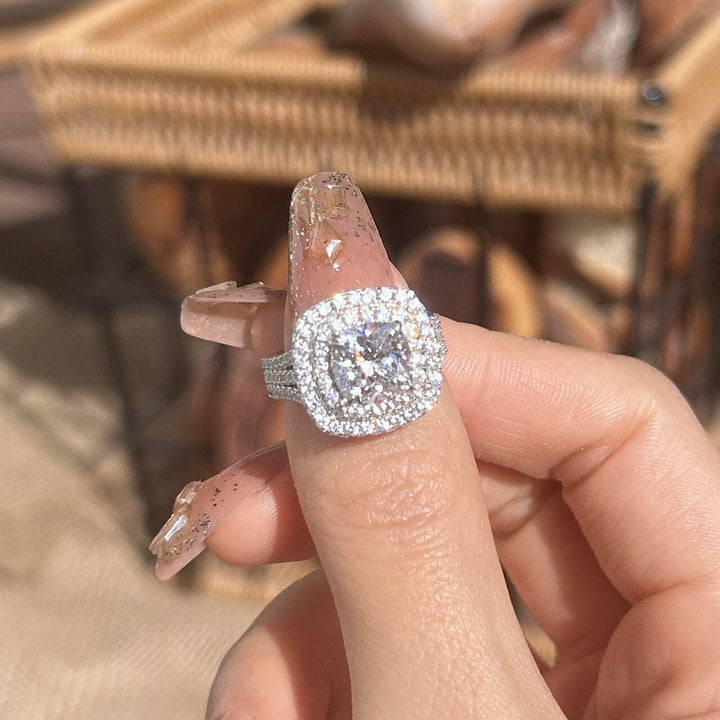 Franziska™ | Bague de fiançailles double halo