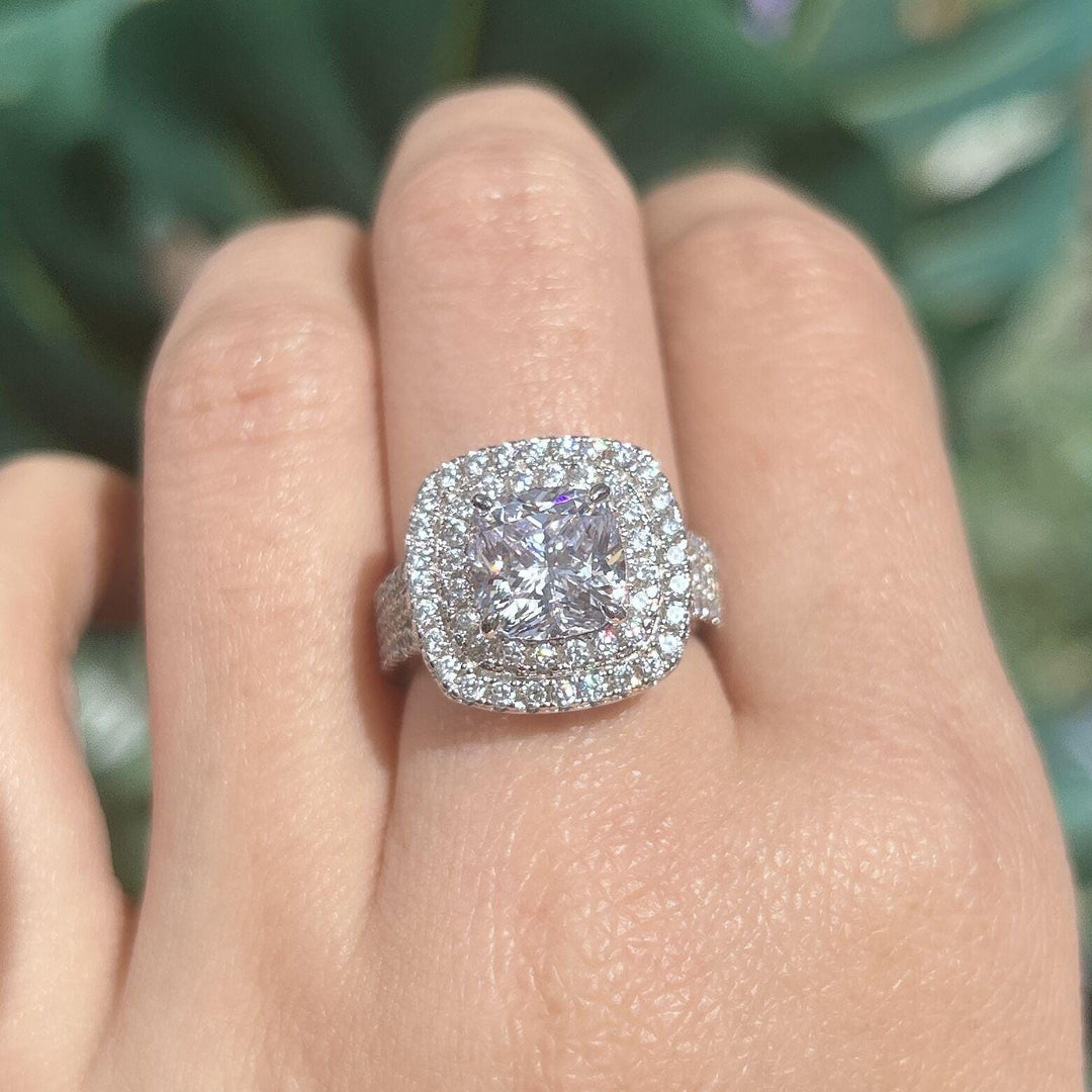 Franziska™ | Bague de fiançailles double halo