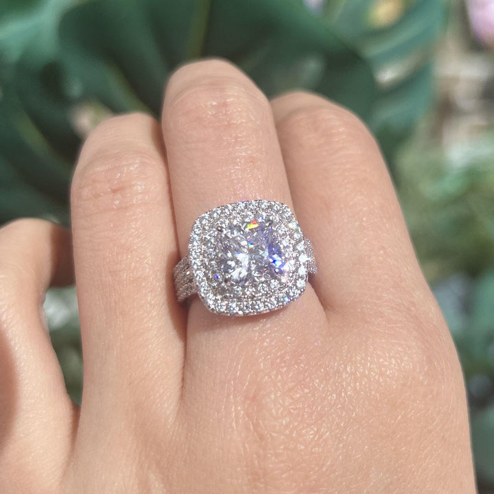 Franziska™ | Bague de fiançailles double halo