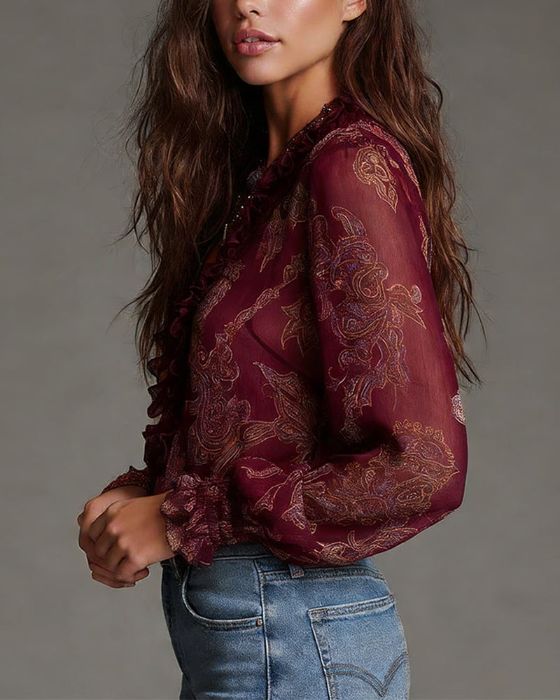LA KIM - BLOUSE À 1/2 ZIP