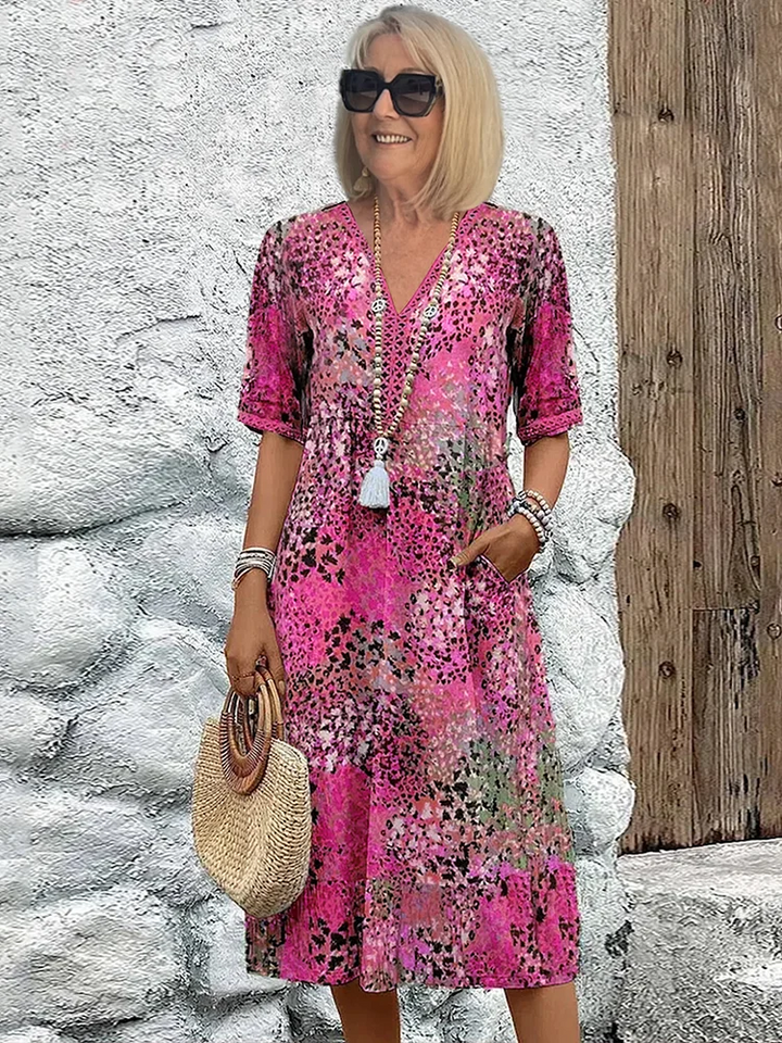 Sofia | Robe midi élégante à fleurs