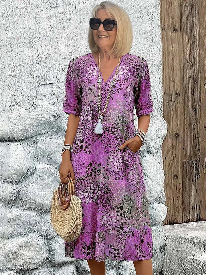 Sofia | Robe midi élégante à fleurs