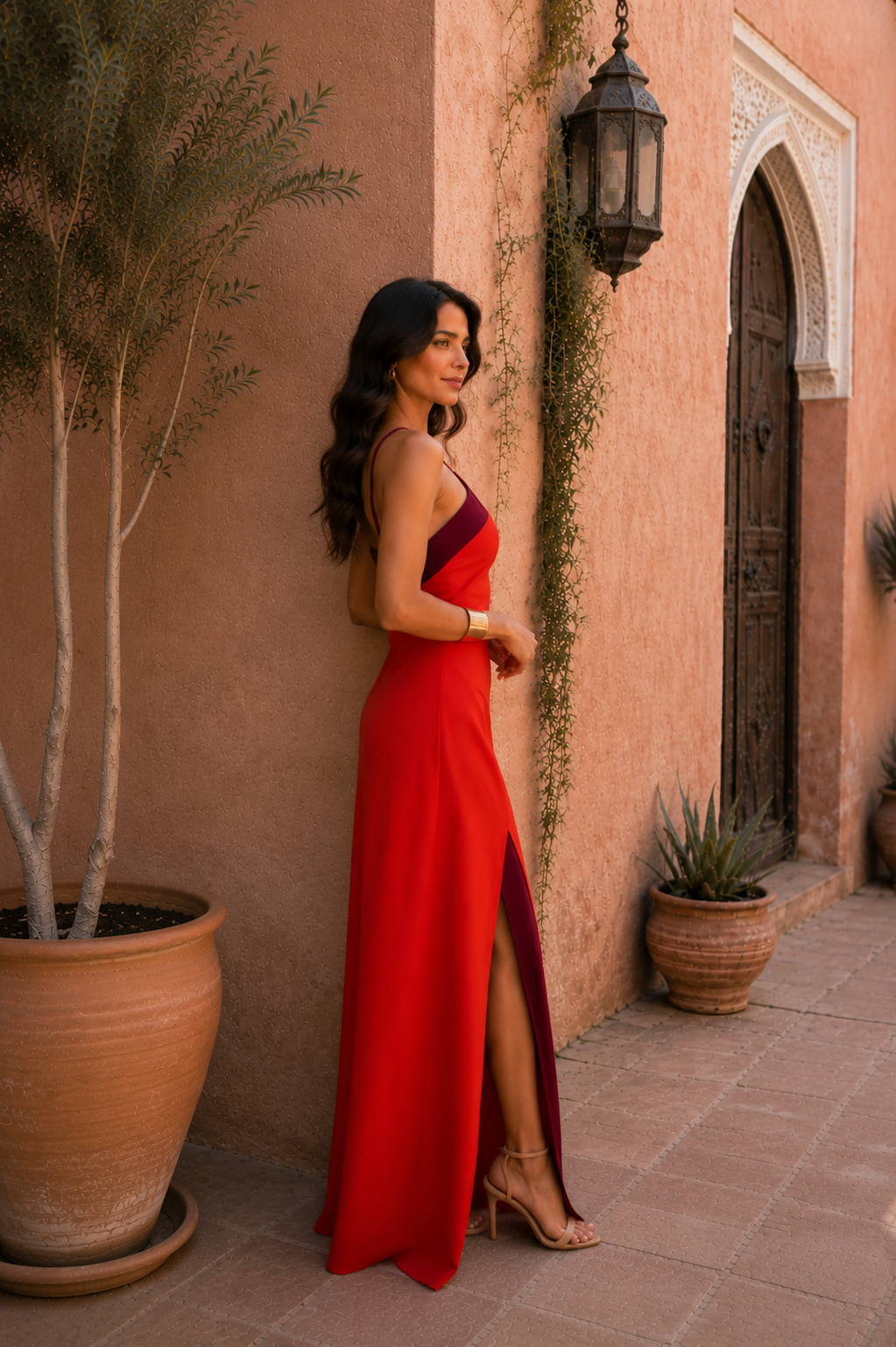 Robe Oasis en rouge