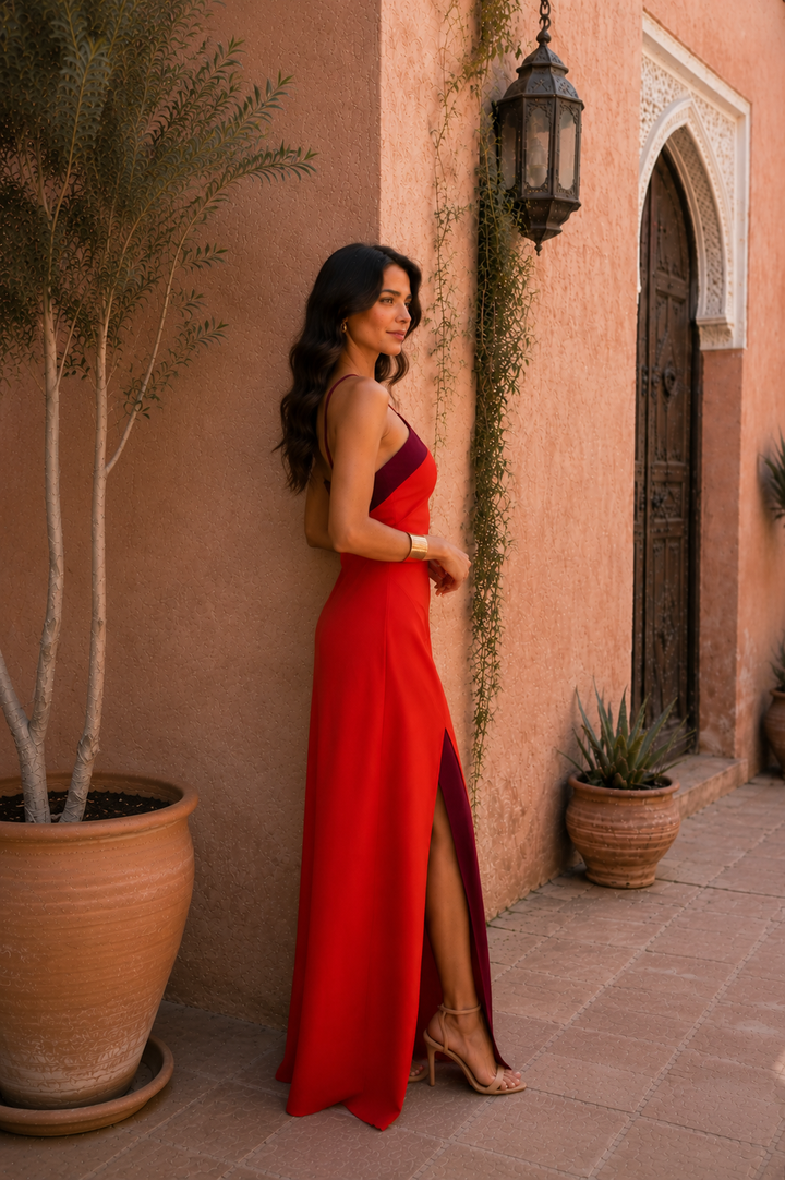 Robe Oasis en rouge