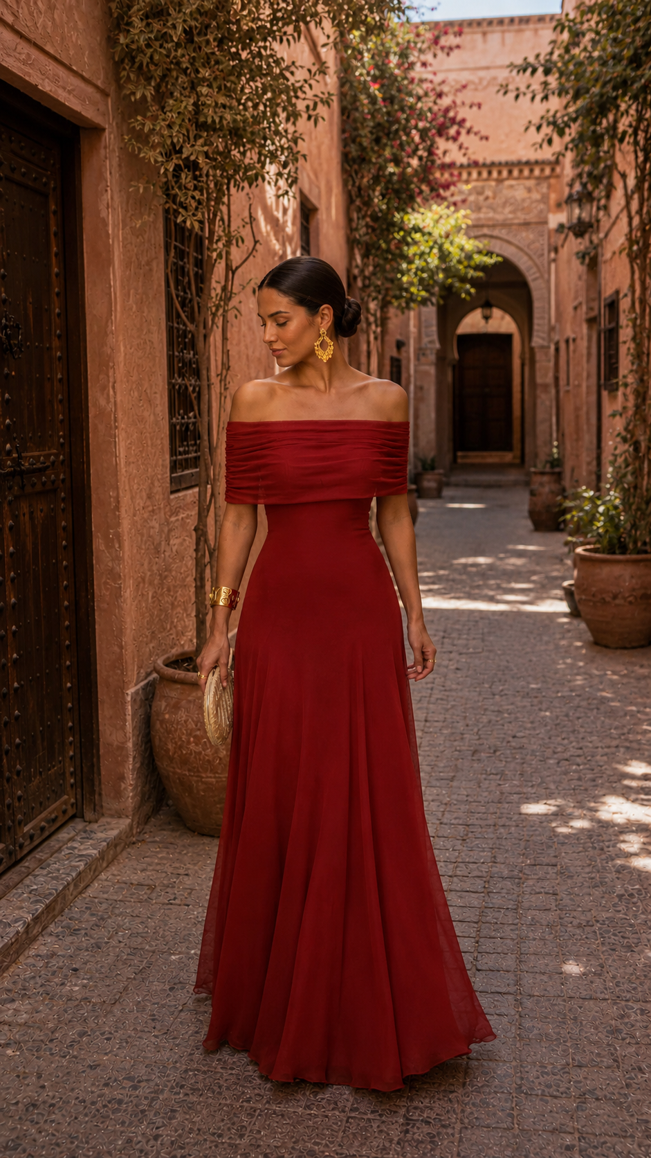 Robe de Toledo en terracotta