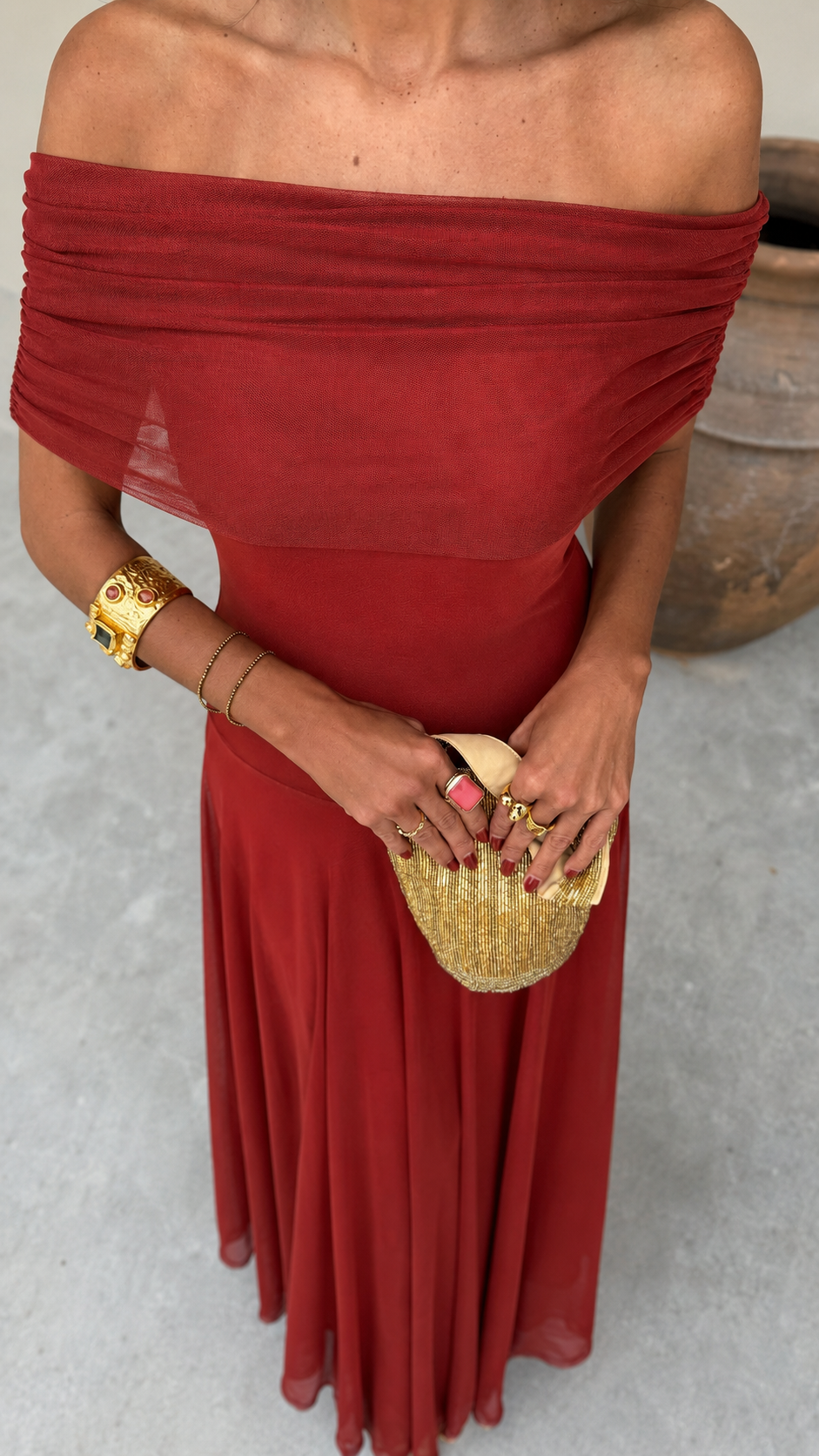 Robe de Toledo en terracotta