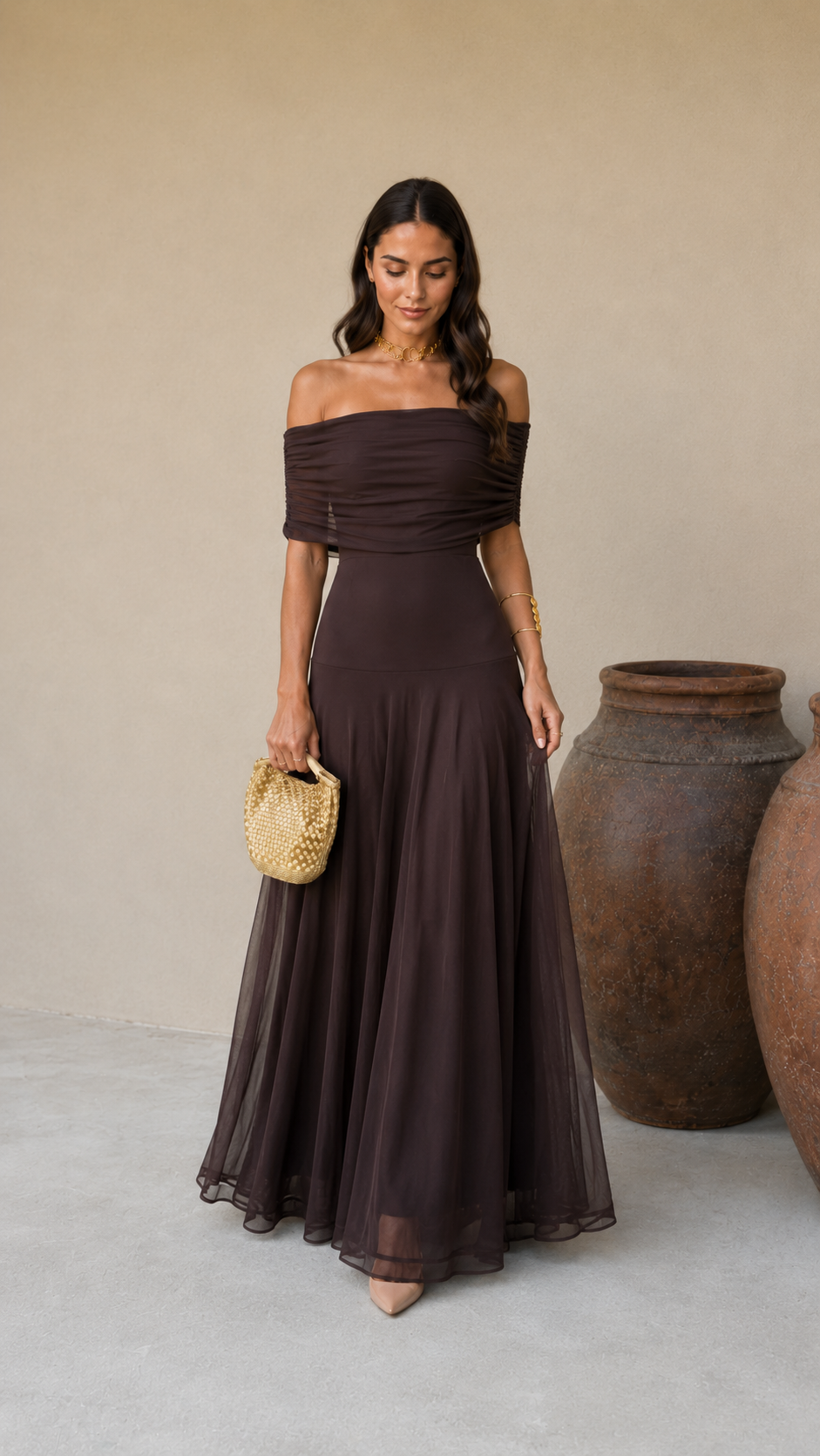 Robe Toledo en couleur marron