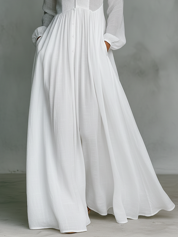 Robe Maxi en Patchwork Col Montant