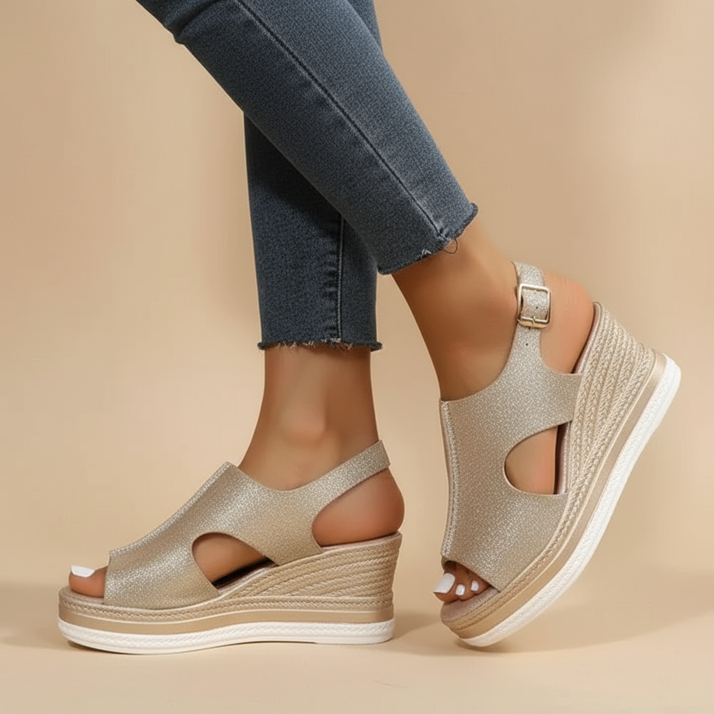 Maeve – Sandales à talons compensés décontractées