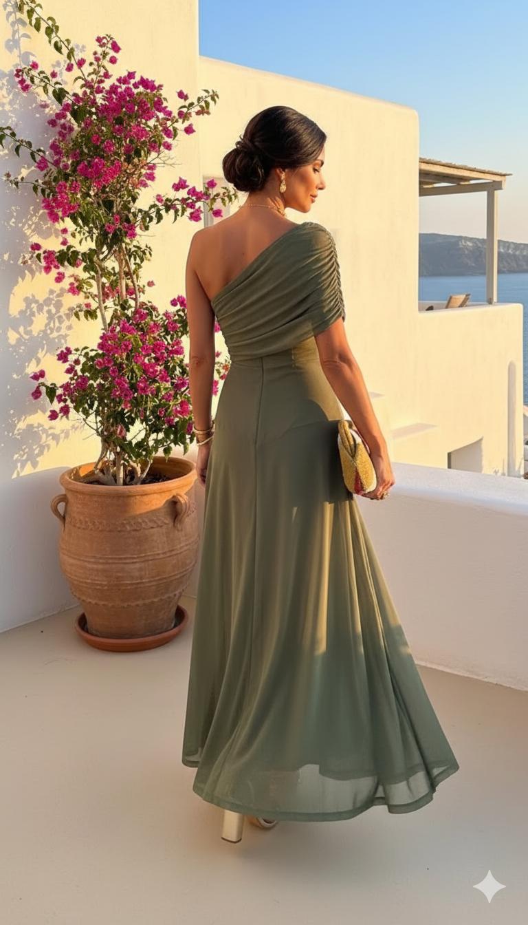 Uma - Robe longue fluide au design élégant