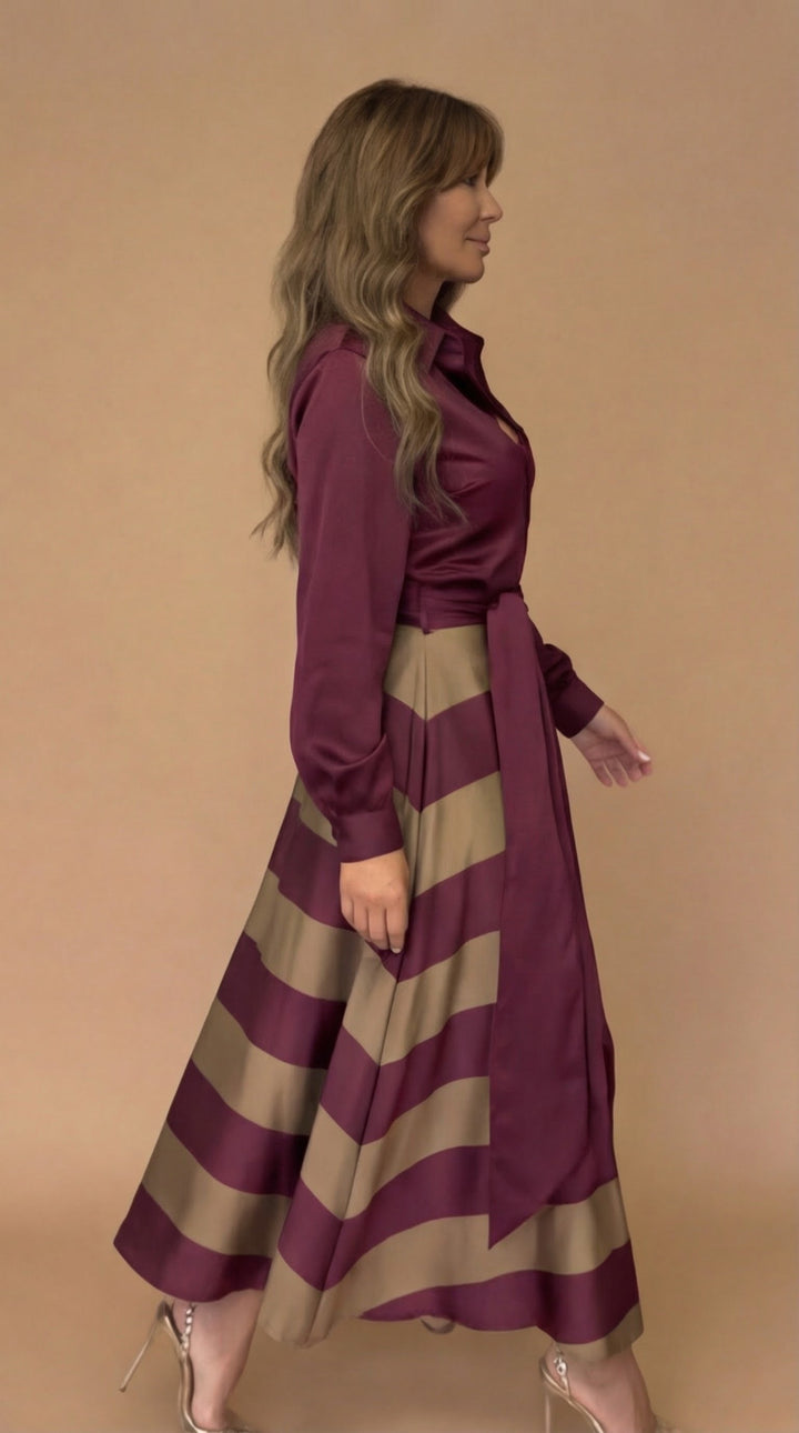 Mila | Robe longue rayée