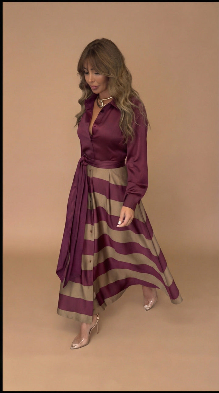 Mila | Robe longue rayée