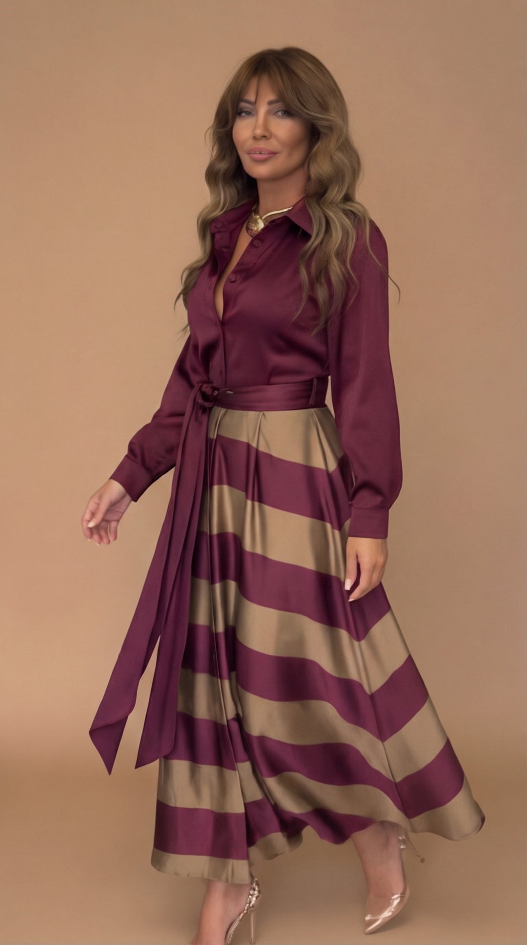 Mila | Robe longue rayée