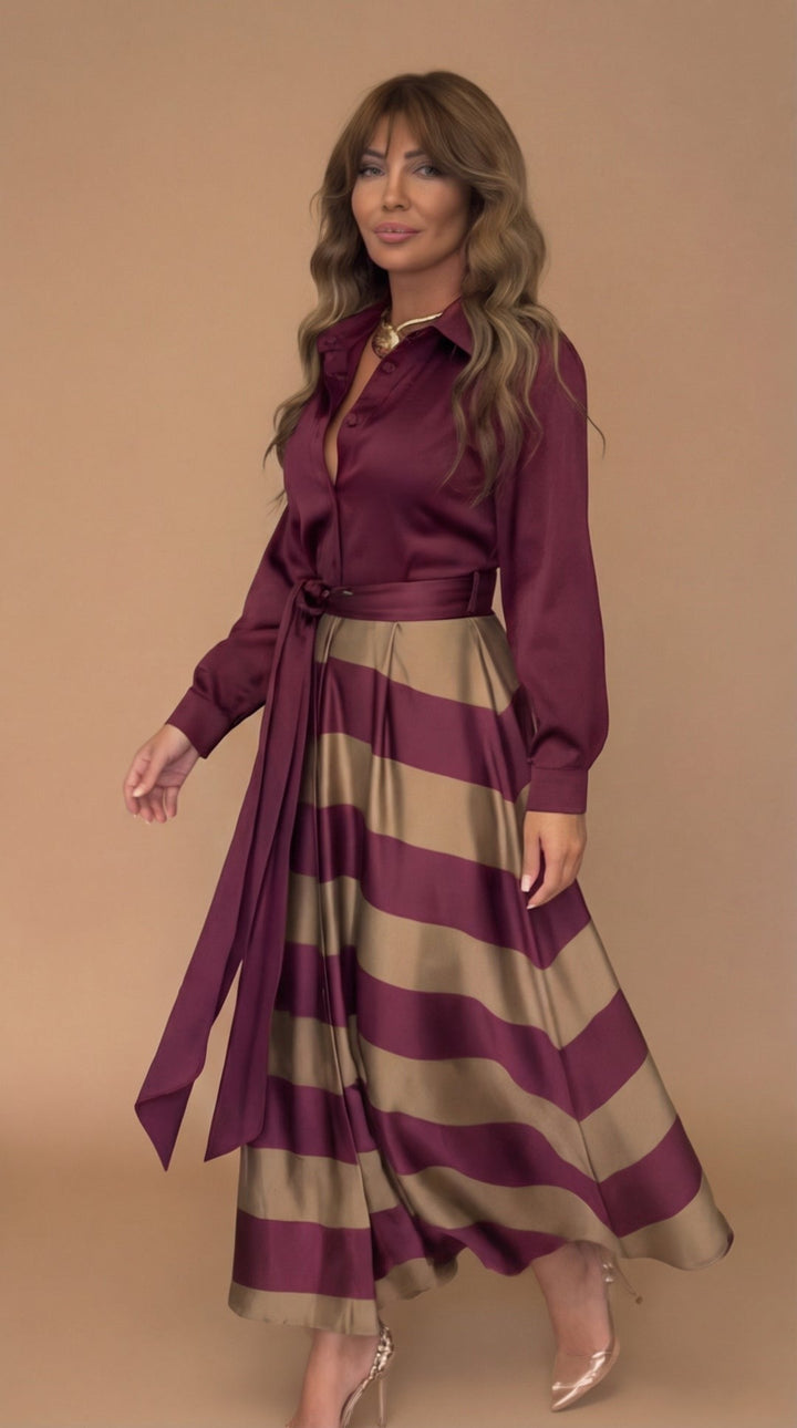 Mila | Robe longue rayée