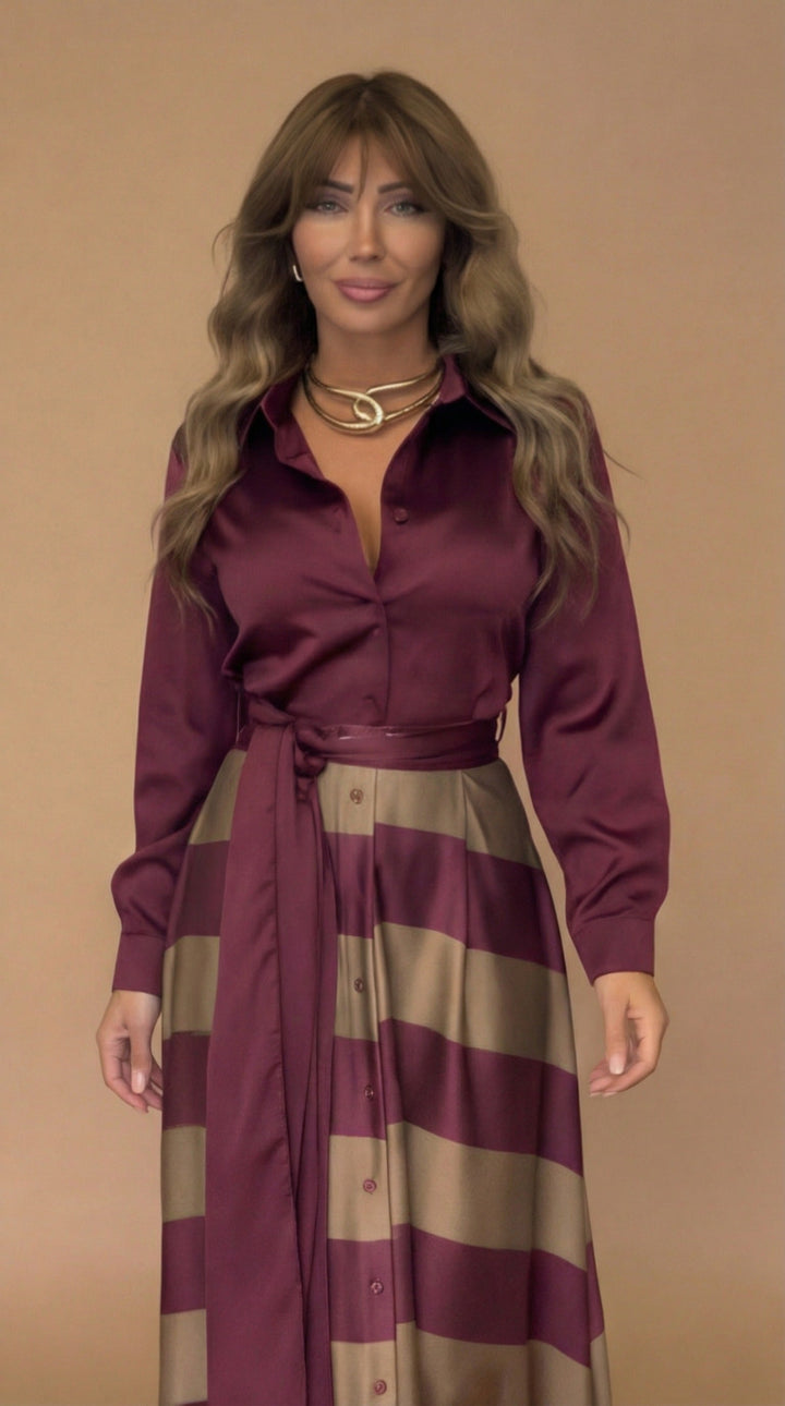 Mila | Robe longue rayée