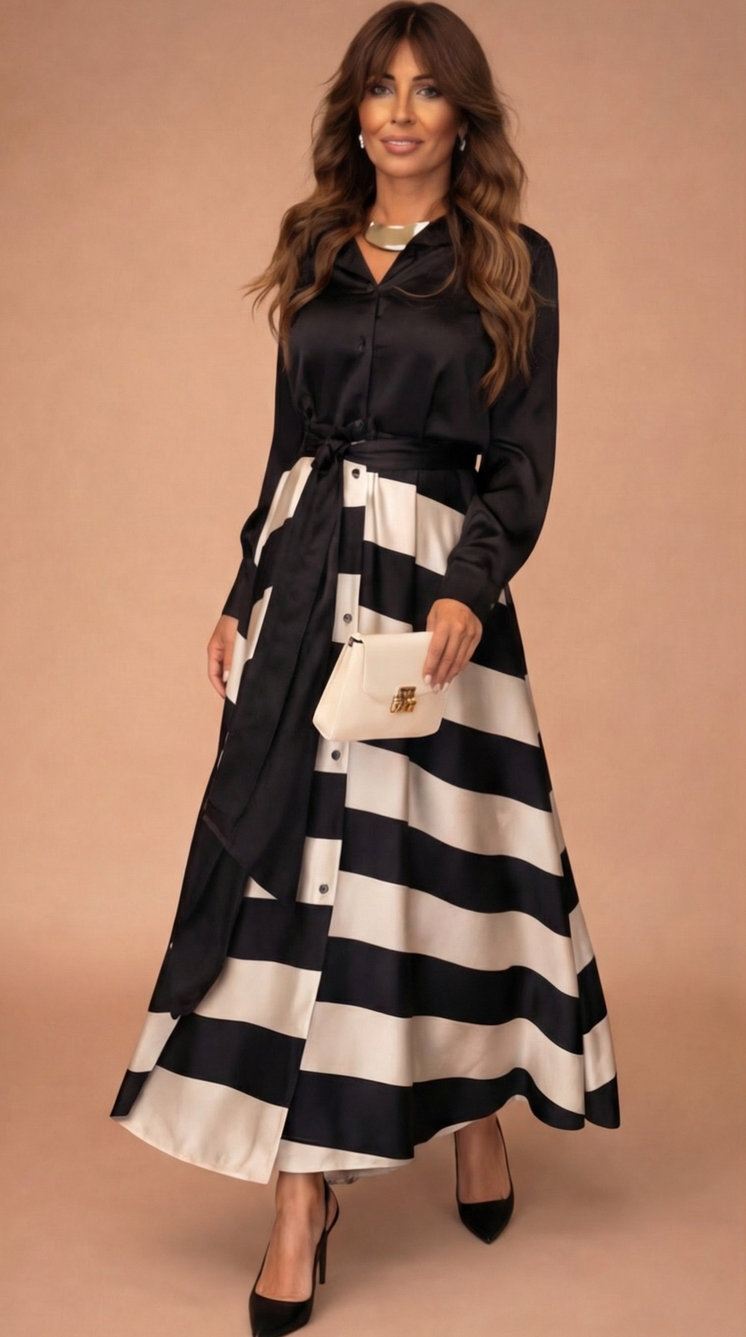 Mila | Robe longue rayée