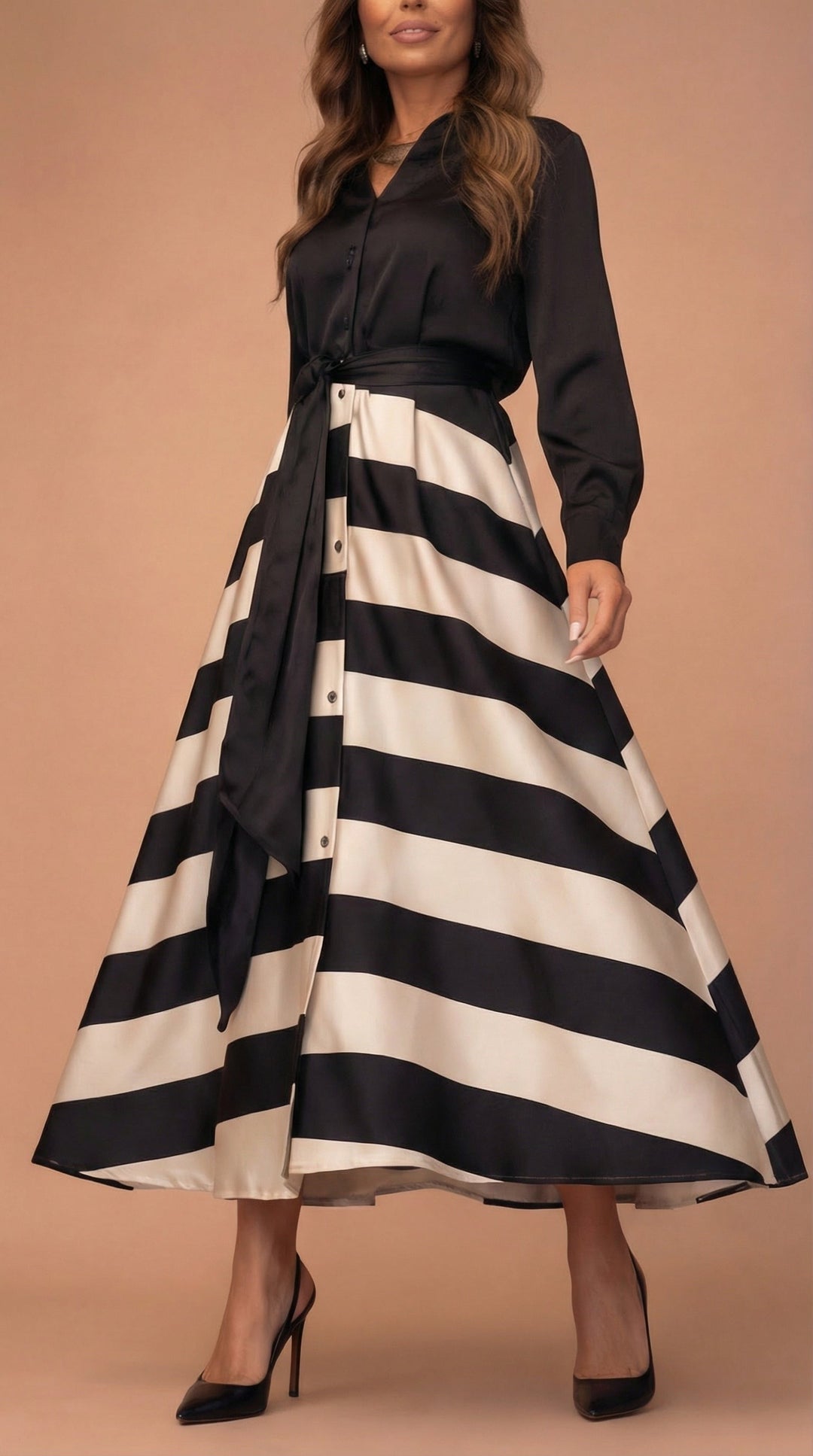 Mila | Robe longue rayée