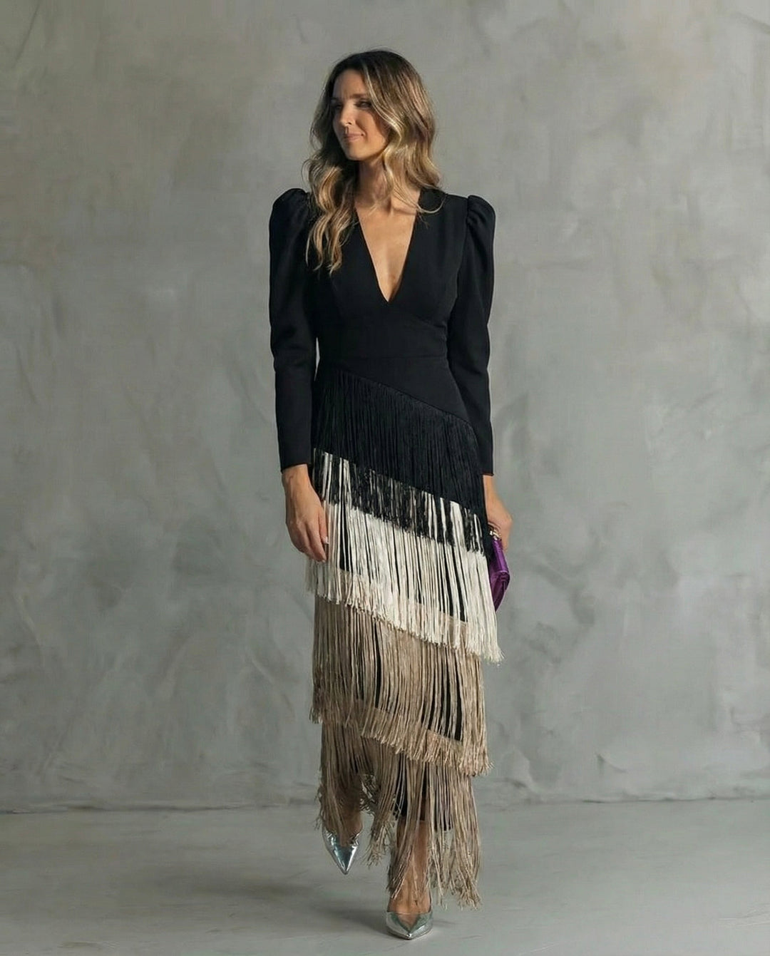Chiara - Robe élégante avec franges