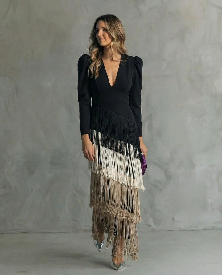 Chiara - Robe élégante avec franges