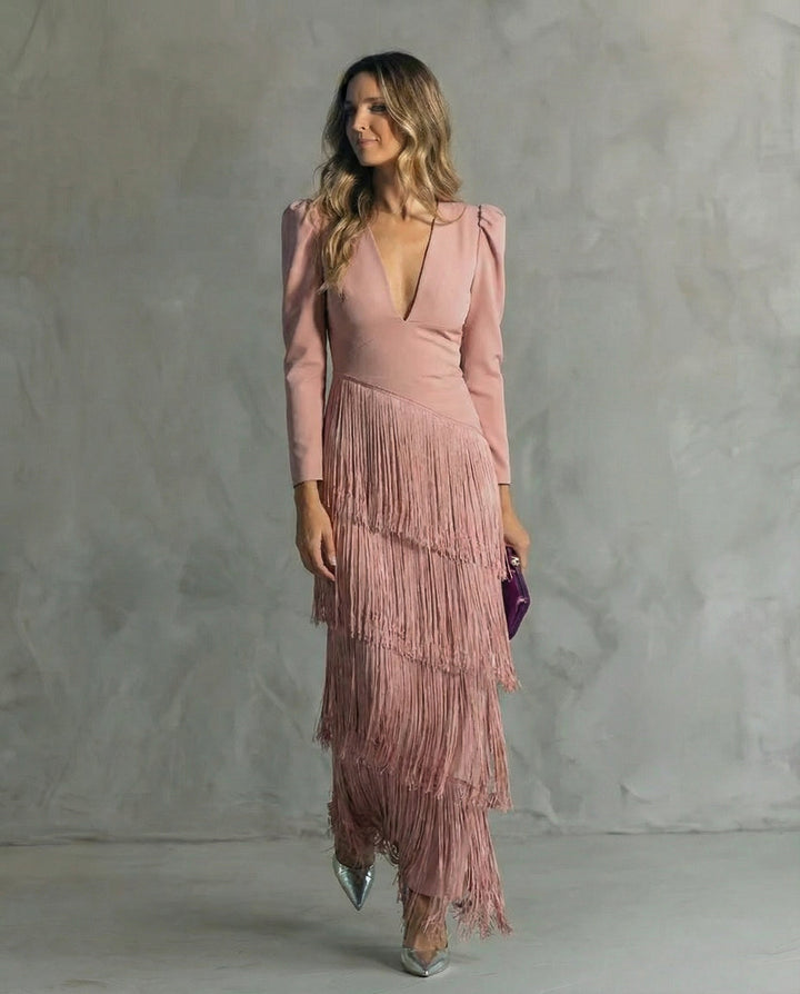 Chiara - Robe élégante avec franges