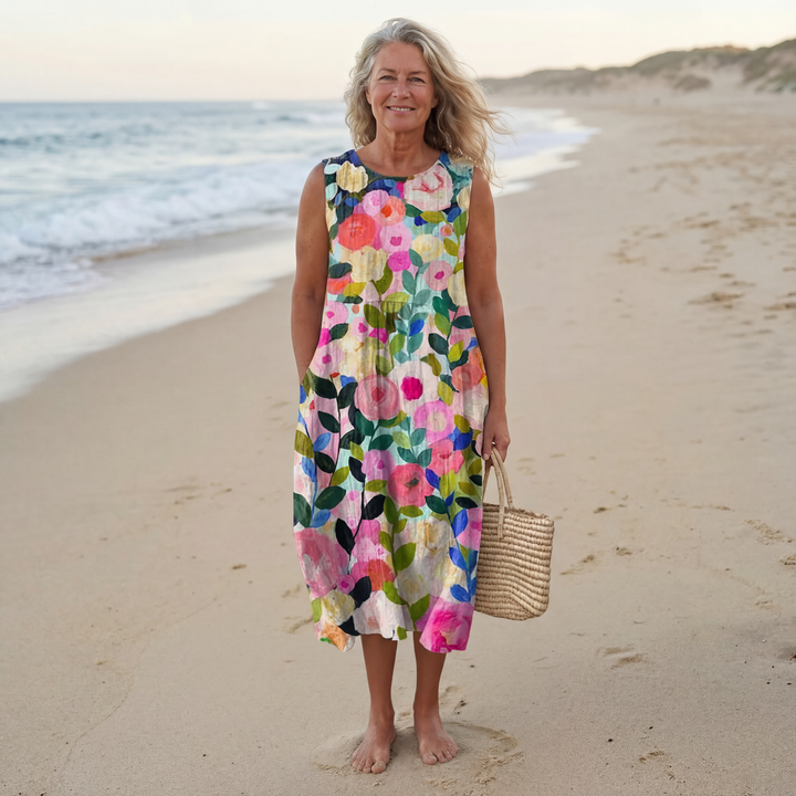 Robe midi Ava™ à fleurs