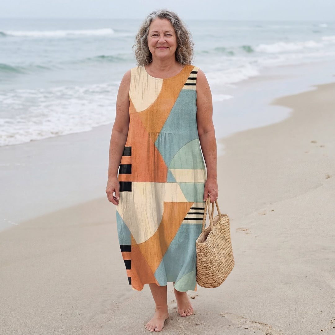Robe midi géométrique Iris™