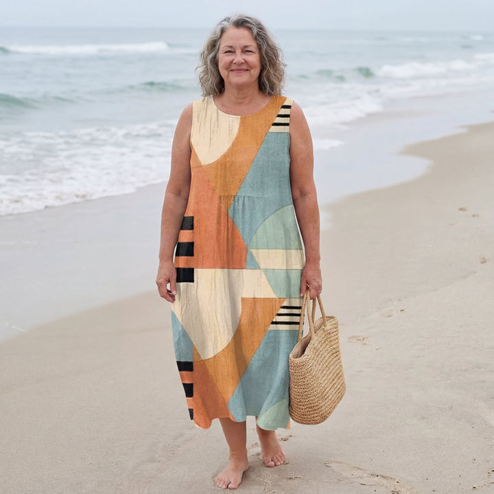 Robe midi géométrique Iris™
