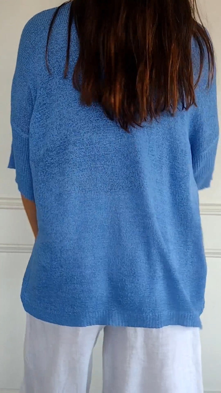 Anna - Top en tricot avec décolleté en V