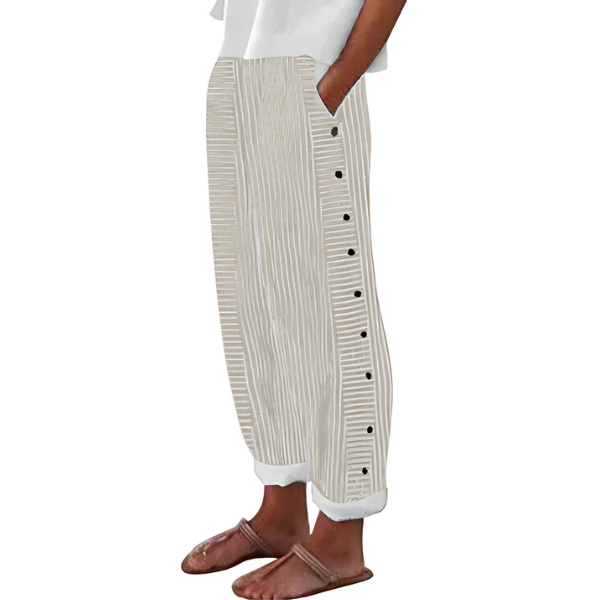 Pantalons rayés confortables