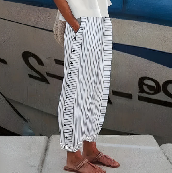 Pantalons rayés confortables