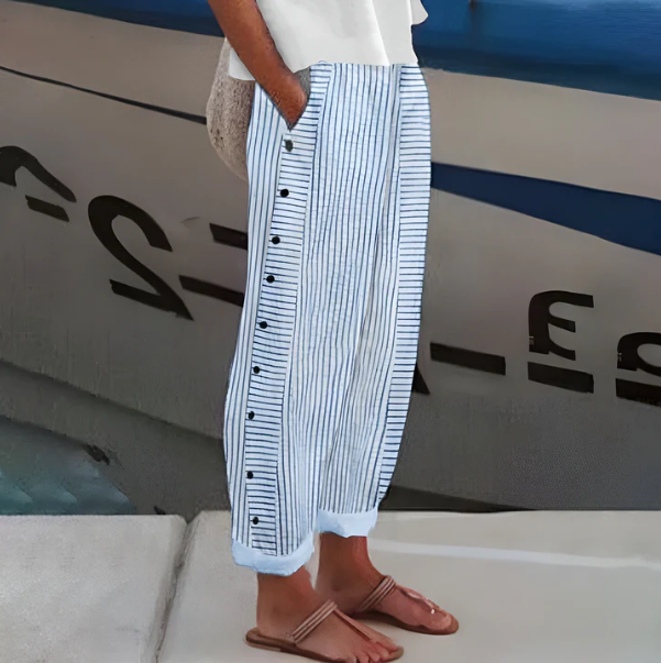 Pantalons rayés confortables