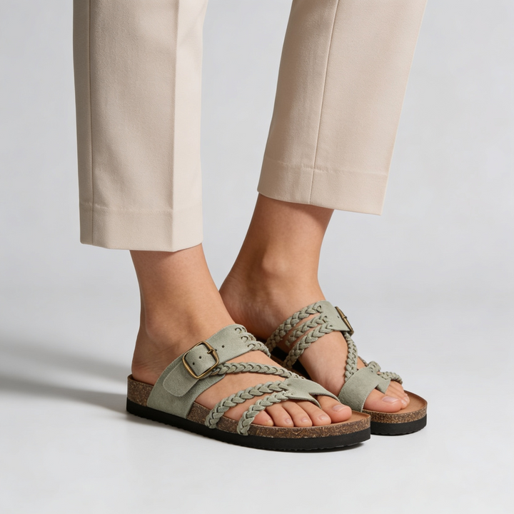 Clara | Sandales en liège tressées