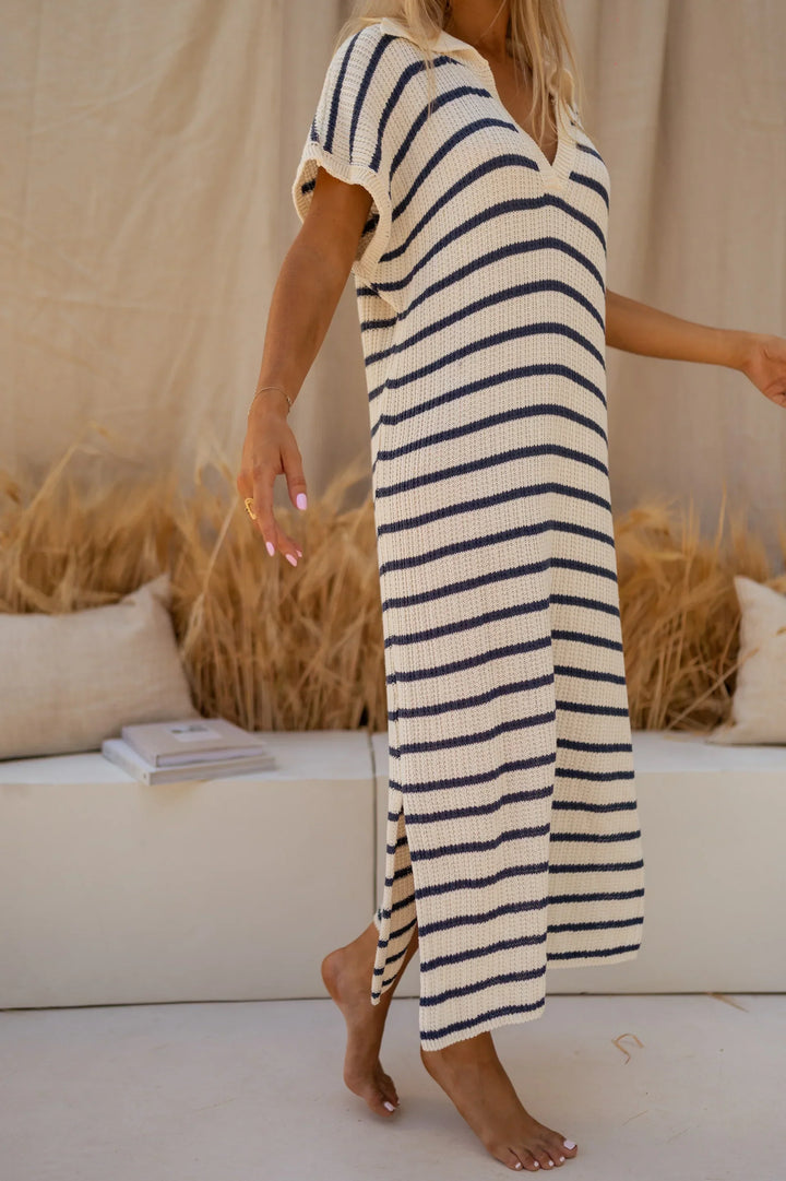 Sophia™ | Robe d'été tricotée rayée