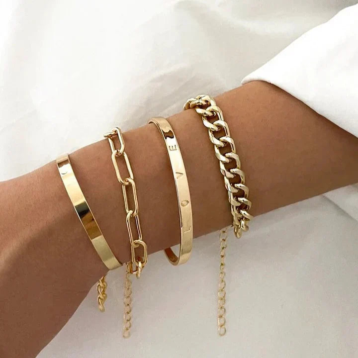 Brinley™ | Ensemble de bracelets en or blanc