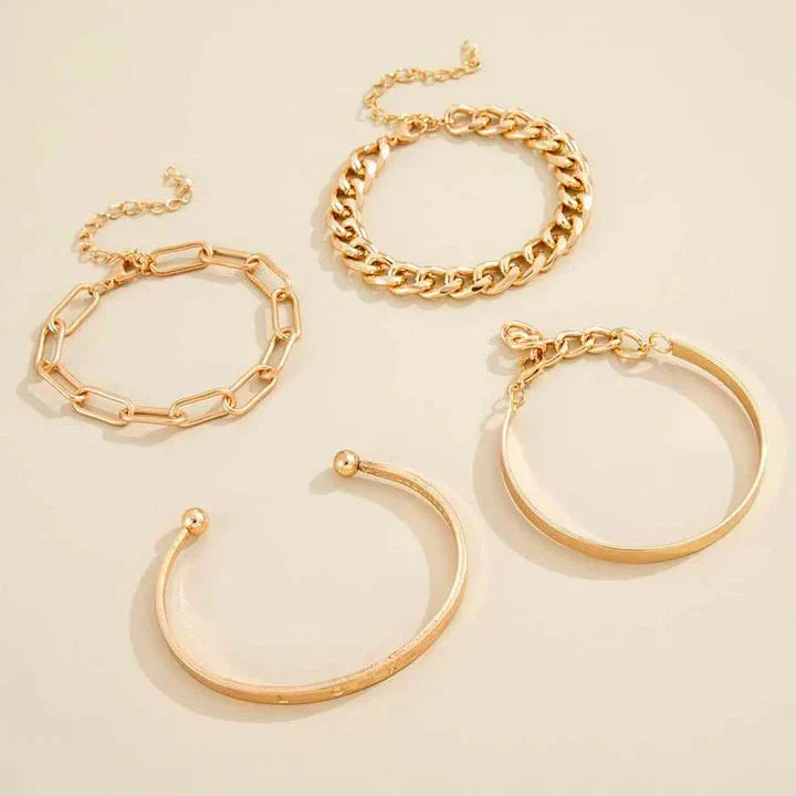 Brinley™ | Ensemble de bracelets en or blanc