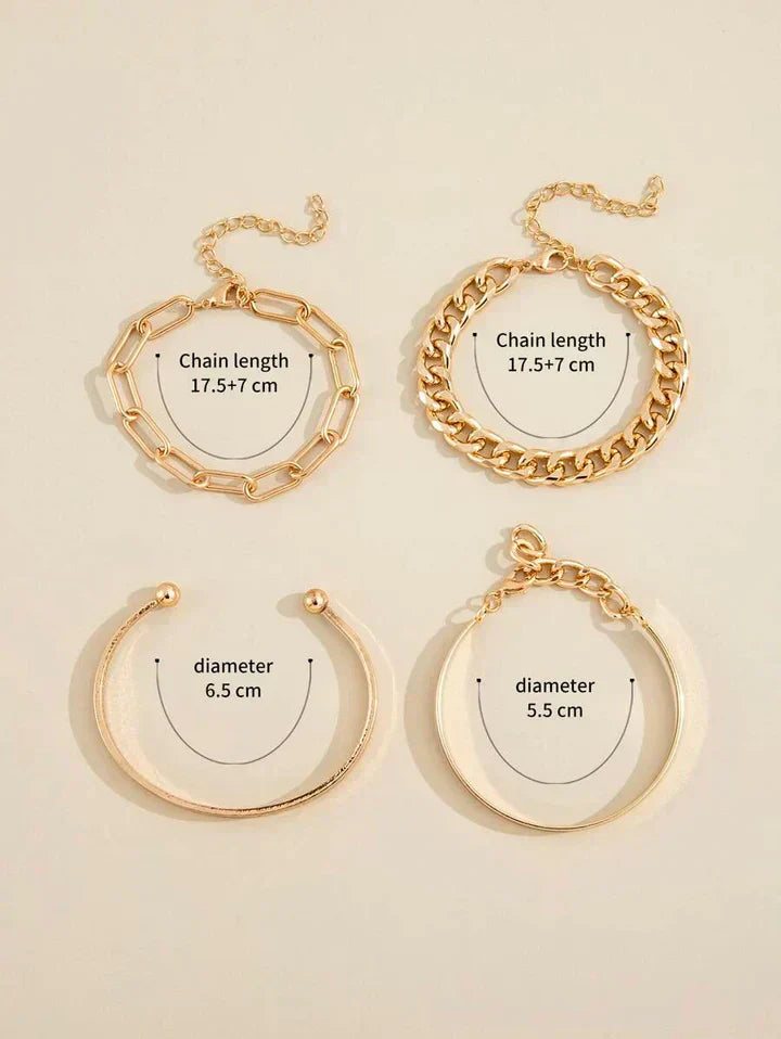 Brinley™ | Ensemble de bracelets en or blanc