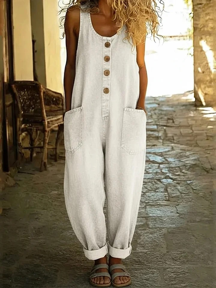 Ruth™ | Salopette en denim lavé vintage