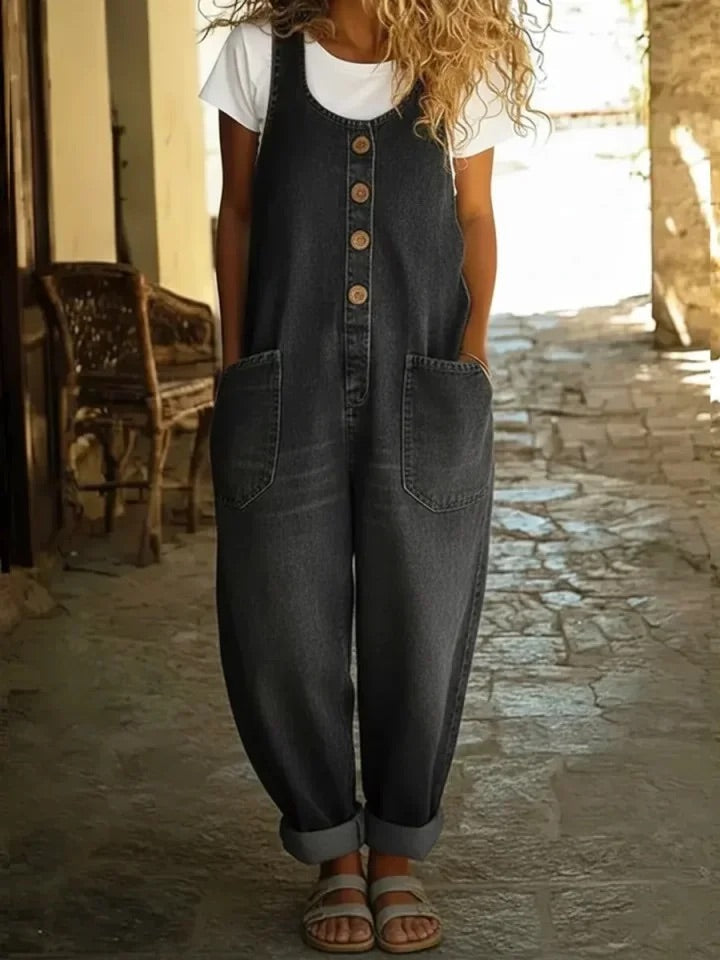 Ruth™ | Salopette en denim lavé vintage