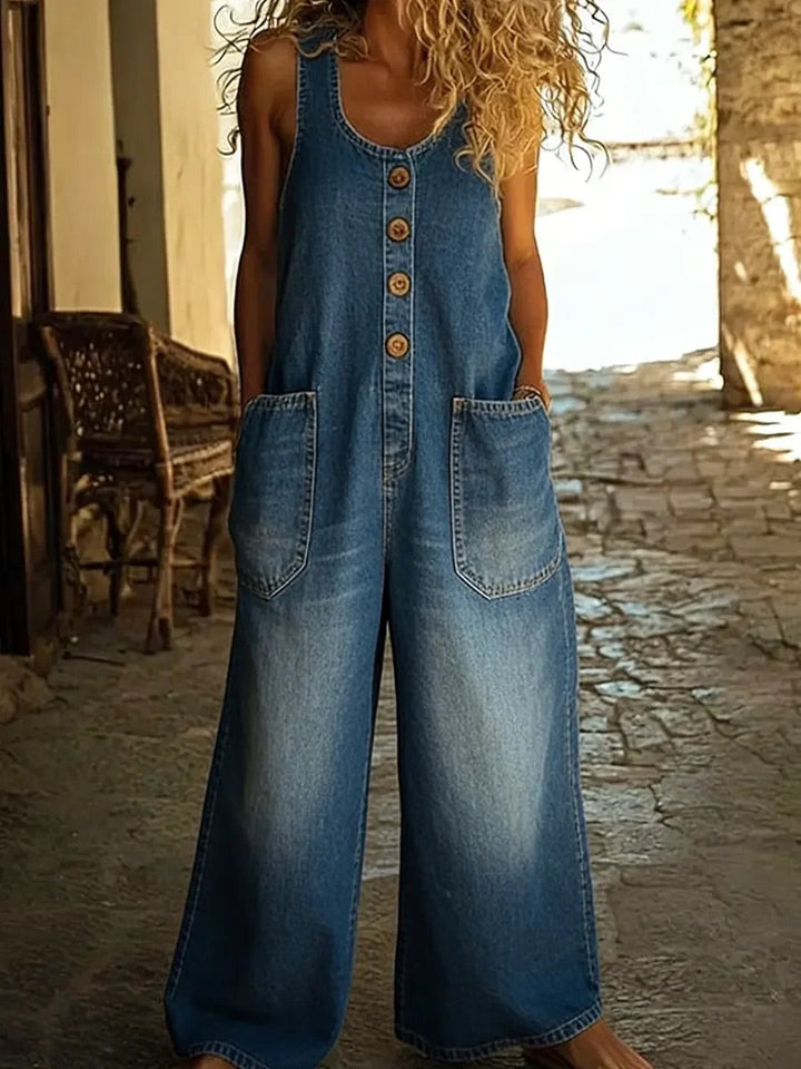 Ruth™ | Salopette en denim lavé vintage